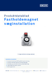 Fastholdemagnet væginstallation Produktdatablad DA