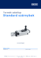 Standard szárnybak Termék adatlap HU