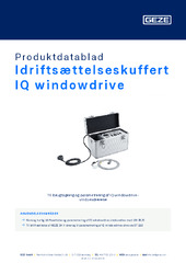 Idriftsættelseskuffert IQ windowdrive Produktdatablad DA