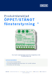 ÖPPET/STÄNGT fönsterstyrning  * Produktdatablad SV