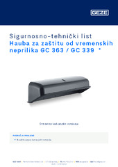 Hauba za zaštitu od vremenskih neprilika GC 363 / GC 339  * Sigurnosno-tehnički list HR