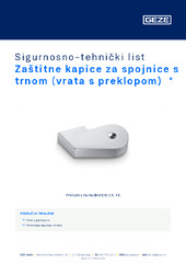 Zaštitne kapice za spojnice s trnom (vrata s preklopom)  * Sigurnosno-tehnički list HR