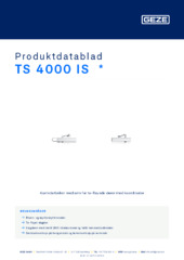 TS 4000 IS  * Produktdatablad NB
