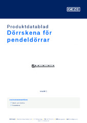 Dörrskena för pendeldörrar Produktdatablad SV