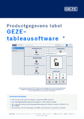 GEZE-tableausoftware  * Productgegevens tabel NL