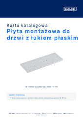 Płyta montażowa do drzwi z łukiem płaskim Karta katalogowa PL