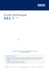 RSZ 7  * Fiche technique FR