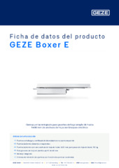 GEZE Boxer E Ficha de datos del producto ES