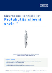 Protukutija cijevni okvir  * Sigurnosno-tehnički list HR