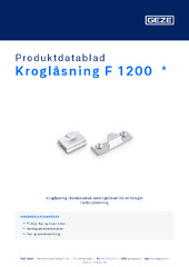 Kroglåsning F 1200  * Produktdatablad DA