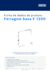 Ferragem base F 1200 Ficha de dados de produto PT