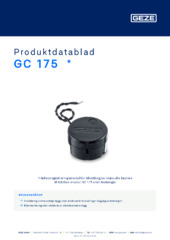GC 175  * Produktdatablad NB