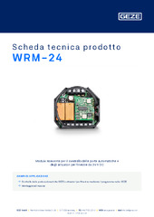 WRM-24 Scheda tecnica prodotto IT