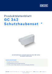 GC 342 Schutzhaubenset  * Produktdatenblatt DE
