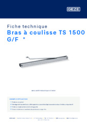 Bras à coulisse TS 1500 G/F  * Fiche technique FR