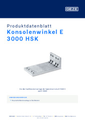 Konsolenwinkel E 3000 HSK Produktdatenblatt DE