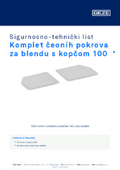 Komplet čeonih pokrova za blendu s kopčom 100  * Sigurnosno-tehnički list HR