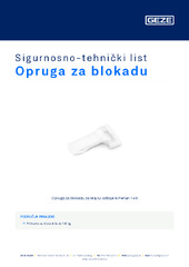 Opruga za blokadu Sigurnosno-tehnički list HR