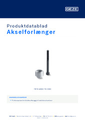 Akselforlænger Produktdatablad DA