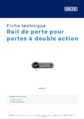 Rail de porte pour portes à double action Fiche technique FR