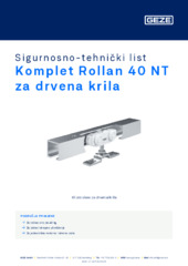 Komplet Rollan 40 NT za drvena krila Sigurnosno-tehnički list HR