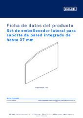 Set de embellecedor lateral para soporte de pared integrado de hasta 37 mm Ficha de datos del producto ES