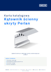 Kątownik ścienny ukryty Perlan Karta katalogowa PL