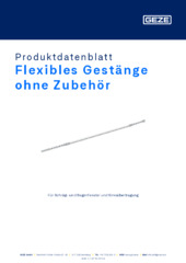 Flexibles Gestänge ohne Zubehör Produktdatenblatt DE