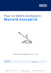 Manetă blocabilă Fișa cu datele produsului RO