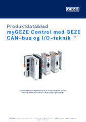 myGEZE Control med GEZE CAN-bus og I/O-teknik  * Produktdatablad DA