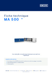 MA 500  * Fiche technique FR