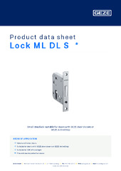 Lock ML DL S  * Product data sheet EN