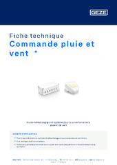 Commande pluie et vent  * Fiche technique FR