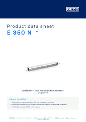 E 350 N  * Product data sheet EN