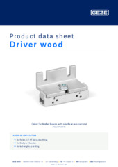Driver wood Product data sheet EN