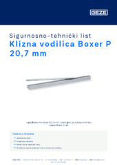 Klizna vodilica Boxer P 20,7 mm Sigurnosno-tehnički list HR