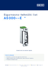A5000--E  * Sigurnosno-tehnički list HR