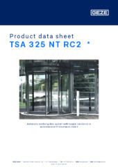 TSA 325 NT RC2  * Product data sheet EN