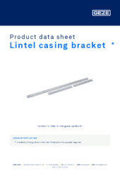 Lintel casing bracket  * Product data sheet EN