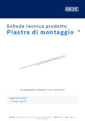 Piastra di montaggio  * Scheda tecnica prodotto IT