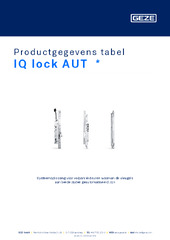 IQ lock AUT  * Productgegevens tabel NL