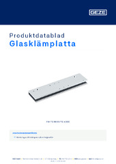 Glasklämplatta Produktdatablad SV