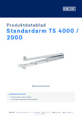 Standardarm TS 4000 / 2000 Produktdatablad DA