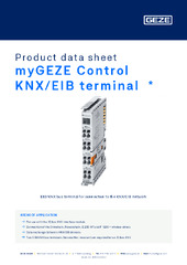myGEZE Control KNX/EIB terminal  * Product data sheet EN