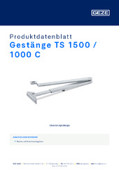 Gestänge TS 1500 / 1000 C Produktdatenblatt DE