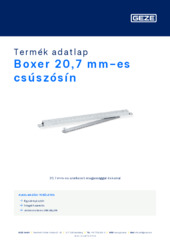 Boxer 20,7 mm-es csúszósín Termék adatlap HU