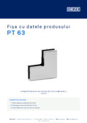 PT 63 Fișa cu datele produsului RO