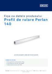 Profil de rulare Perlan 140 Fișa cu datele produsului RO
