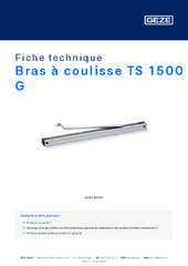 Bras à coulisse TS 1500 G Fiche technique FR
