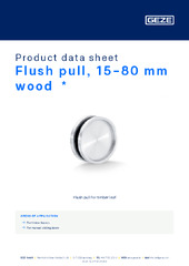 Flush pull, 15-80 mm wood  * Product data sheet EN
